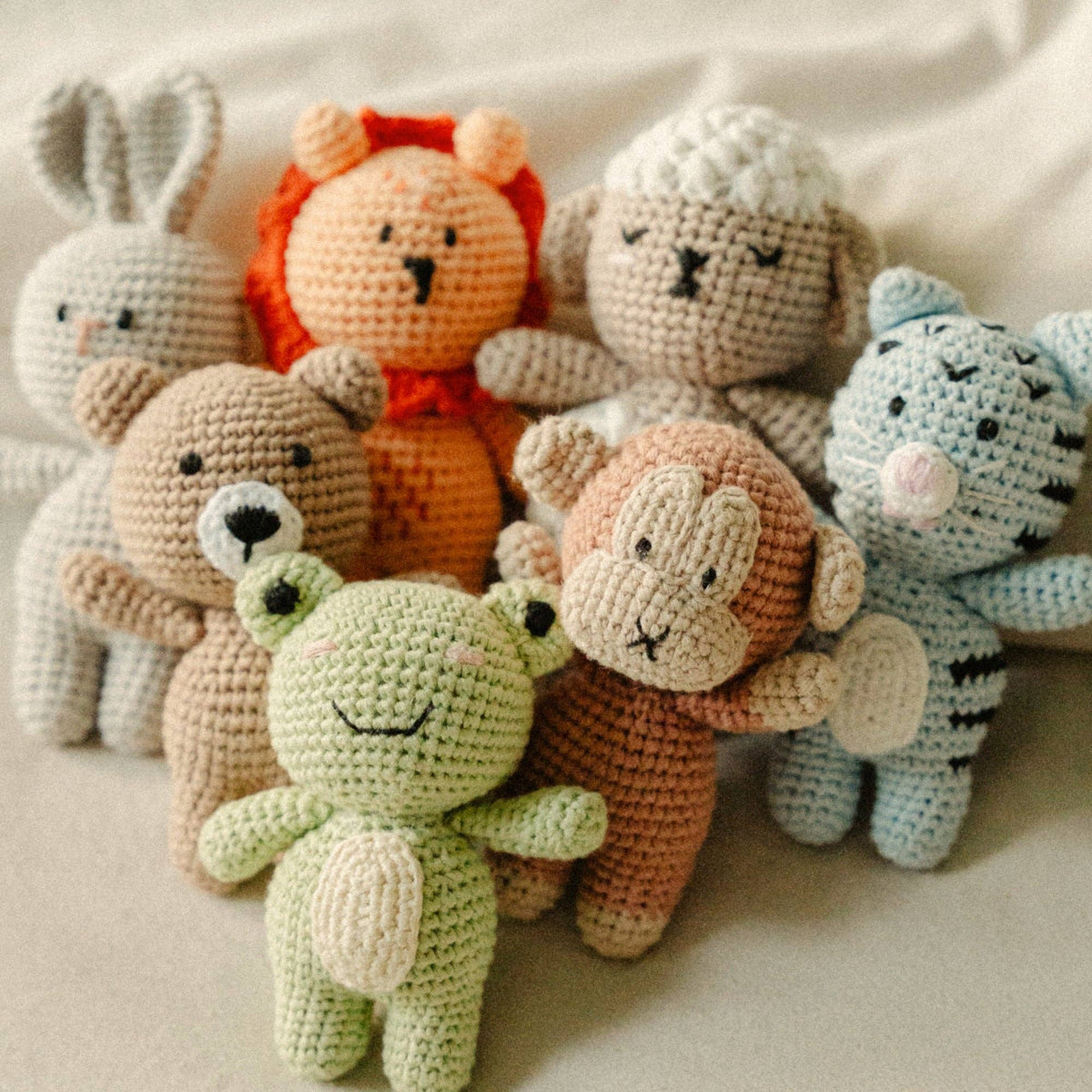 Georgie the Groggy Froggy Crochet Rattle