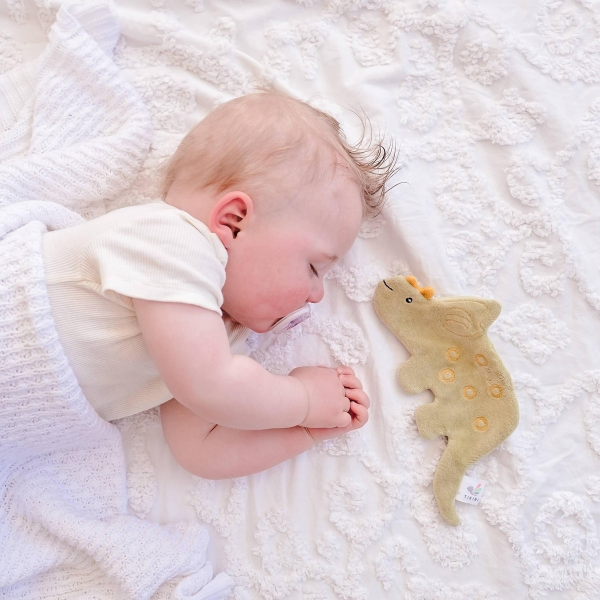 Triceratops Organic Fabric with Crinkle