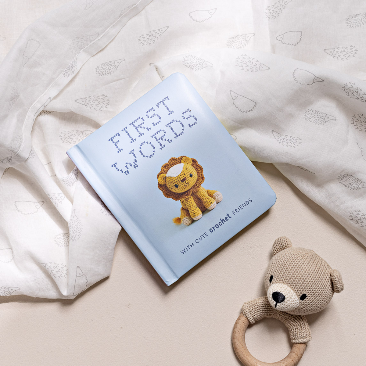 First Words with Cute Crochet Friends (Baby Board Book) - Baby Dill
