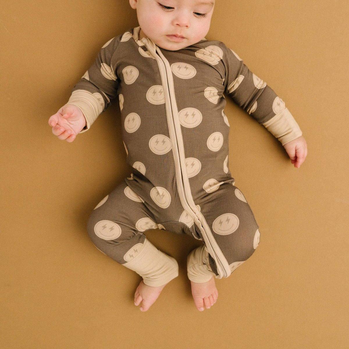 Neutral Smileys Double Zip Bamboo Sleeper
