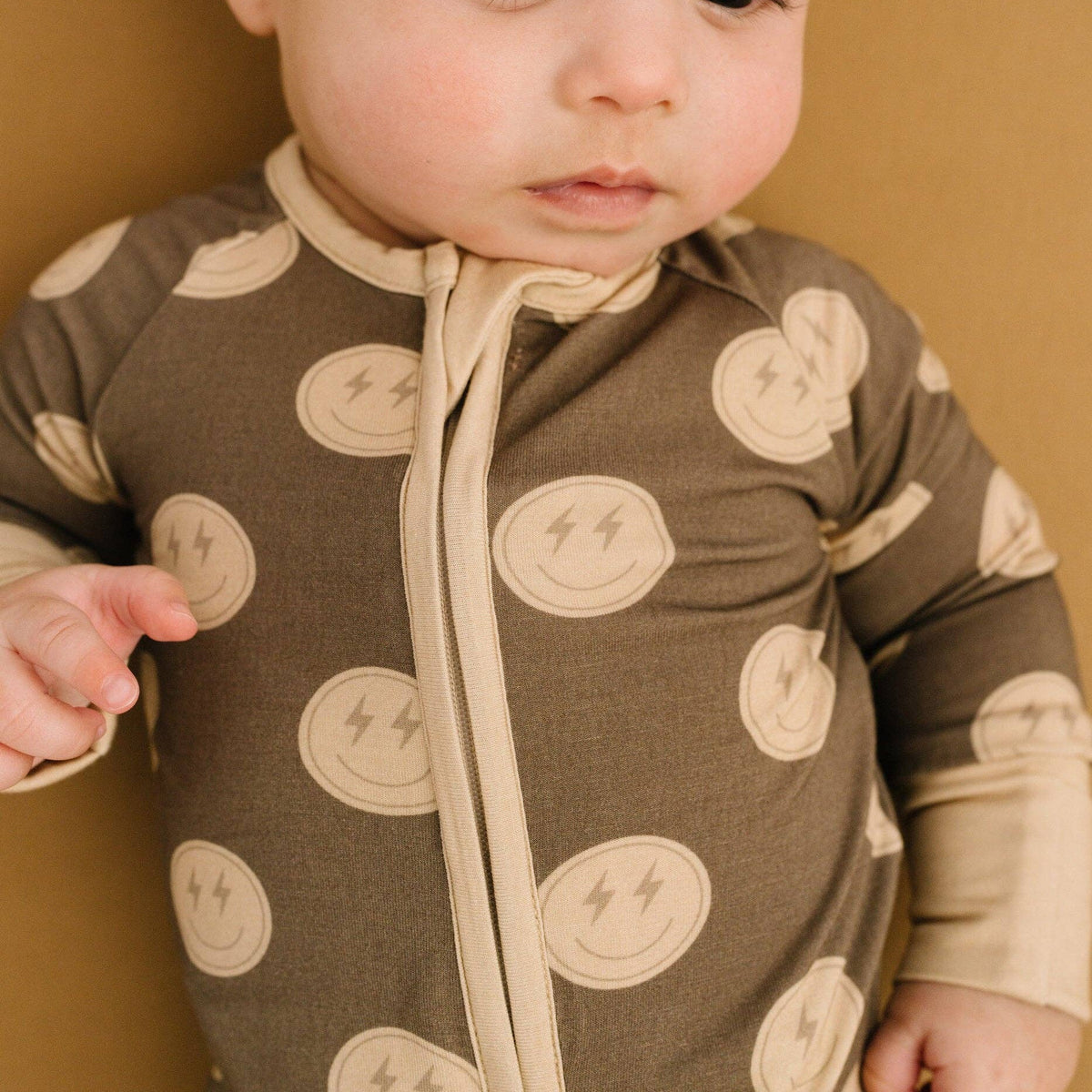 Neutral Smileys Double Zip Bamboo Sleeper