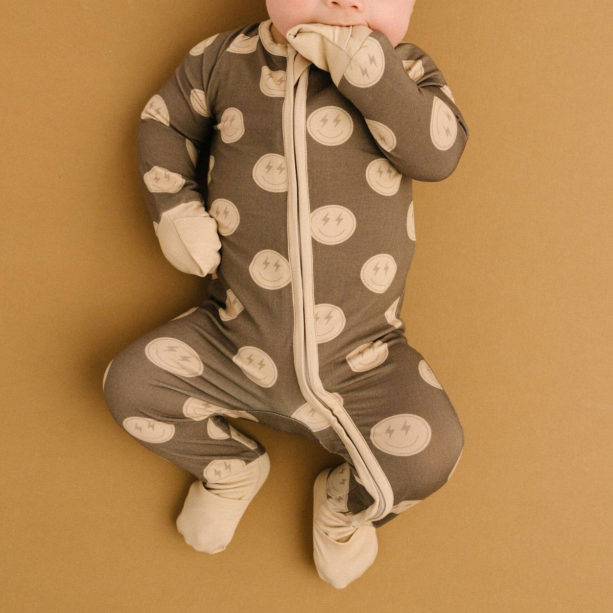 Neutral Smileys Double Zip Bamboo Sleeper