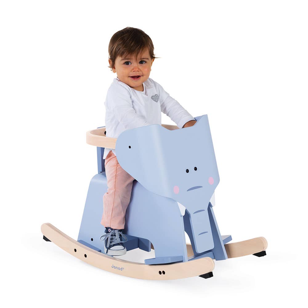 Janod - Rocking Elephant | With Removable Protection | 12 Months+ - Baby Dill
