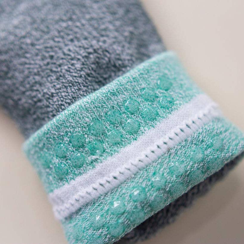 Chris - Non-Slip Baby Socks Blue, Purple, Navy Color Block