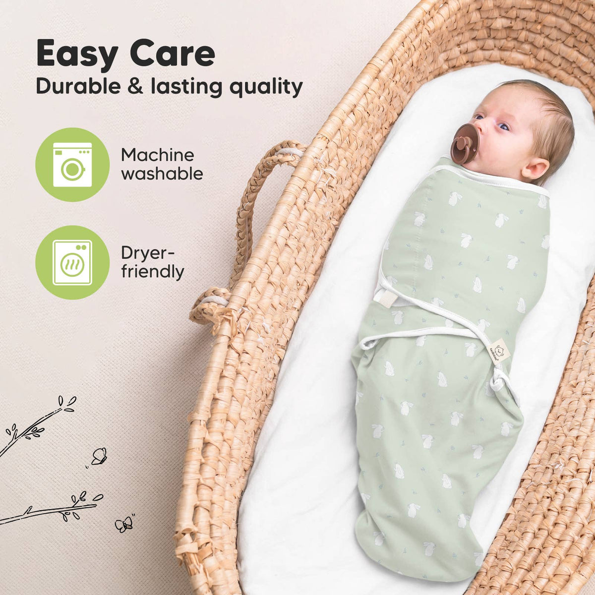 3pk Soothe Baby Swaddles 0-3 Months Sleep Sack for Newborns