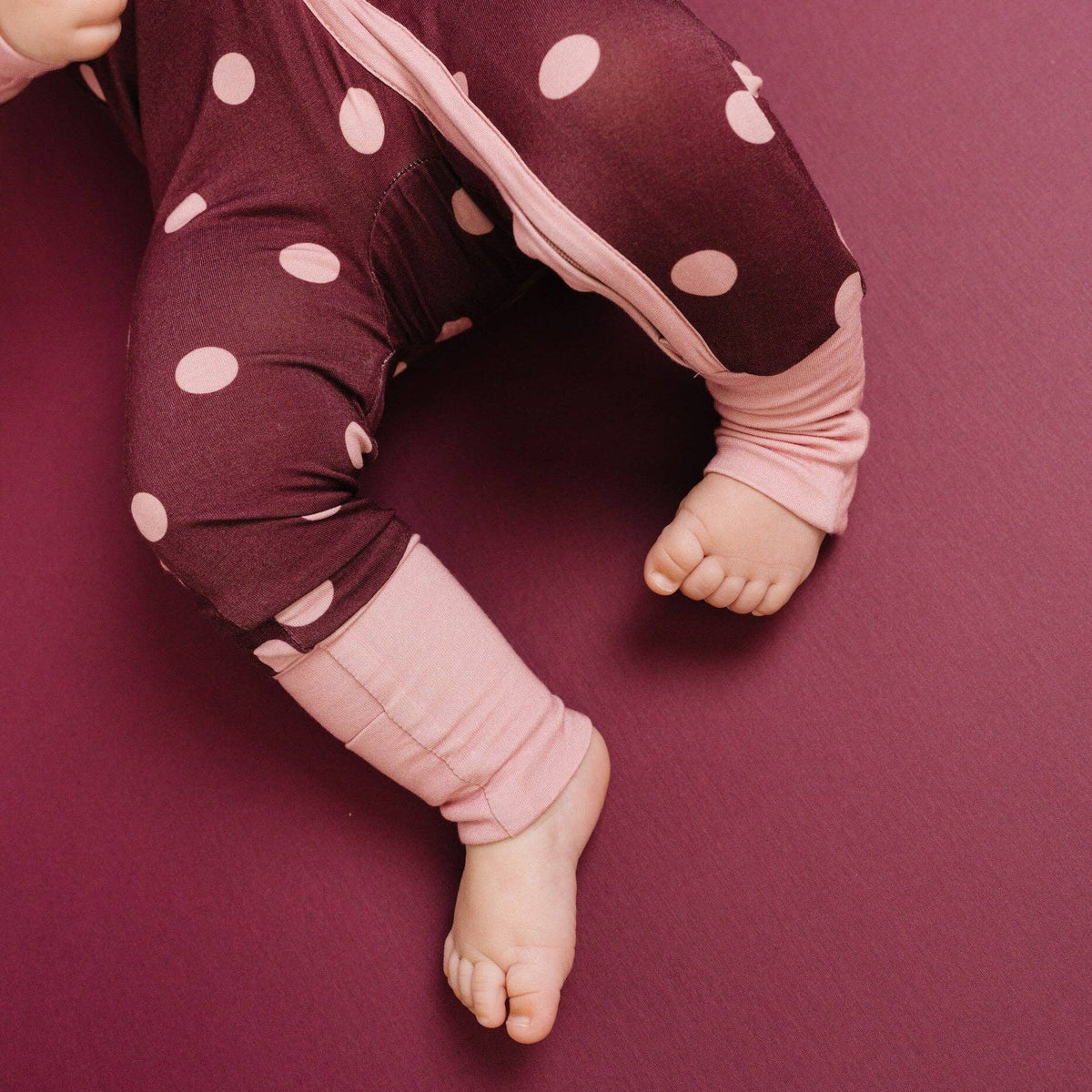 Double Zip Mulberry Polkadot Bamboo Sleeper