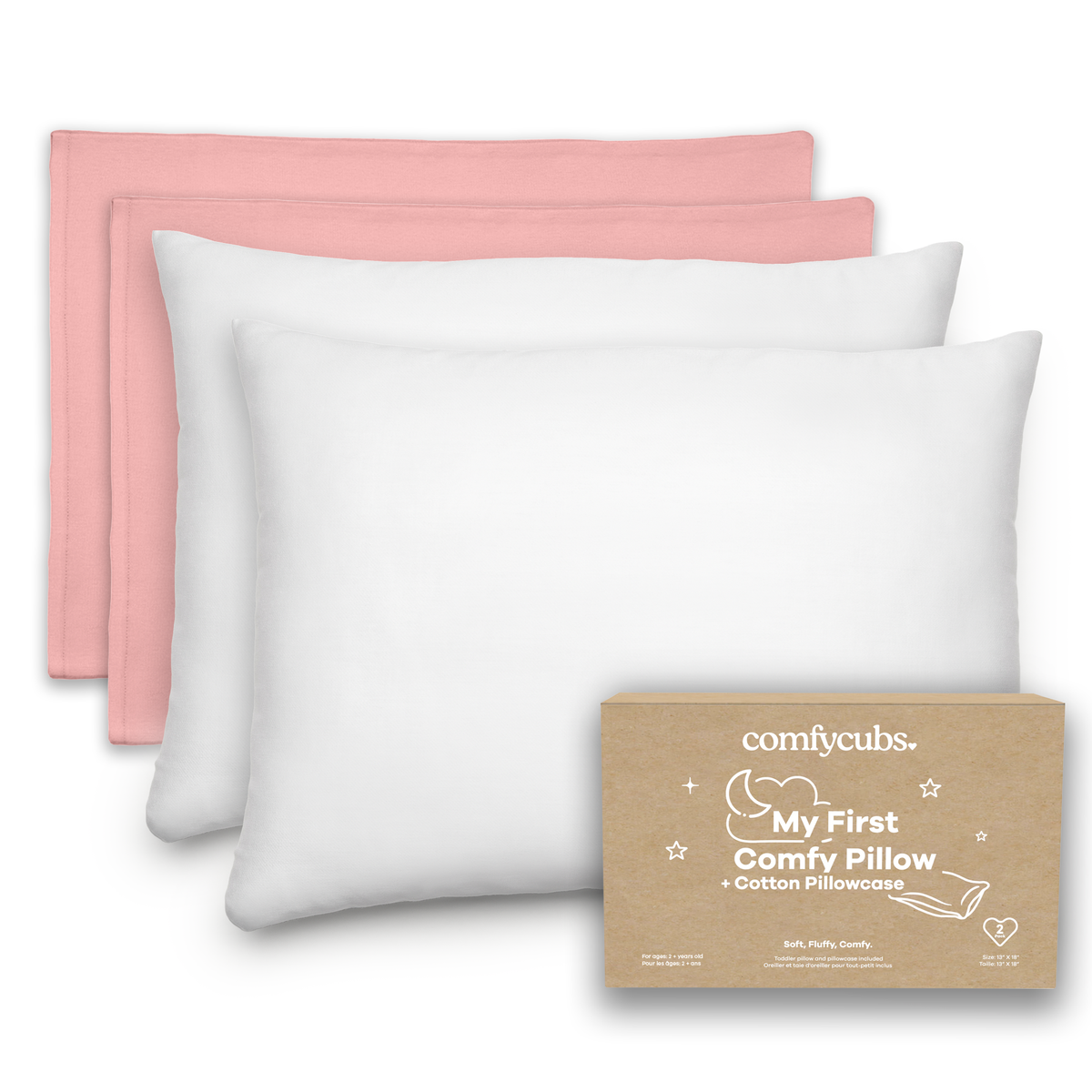 Toddler Pillow with Soft Cotton and Muslin Cotton Pillowcase