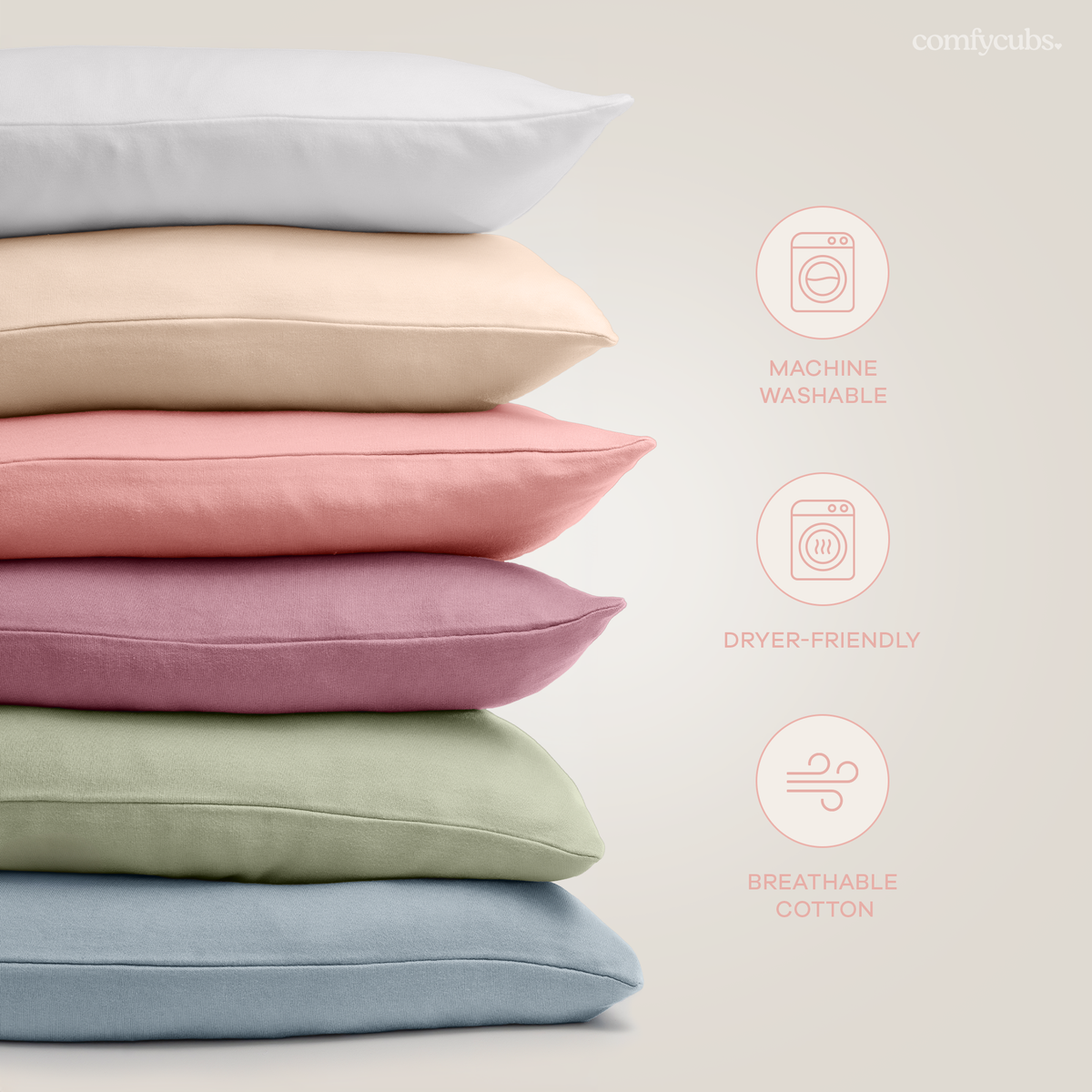 Toddler Pillow with Soft Cotton and Muslin Cotton Pillowcase