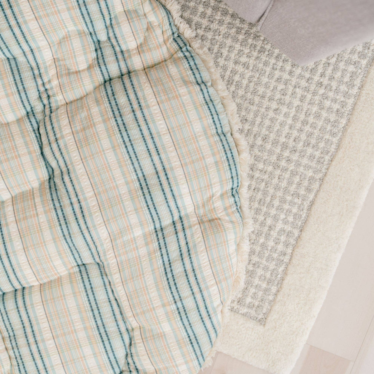 Charlie Farmhouse Quilted Play Mat - Baby Dill