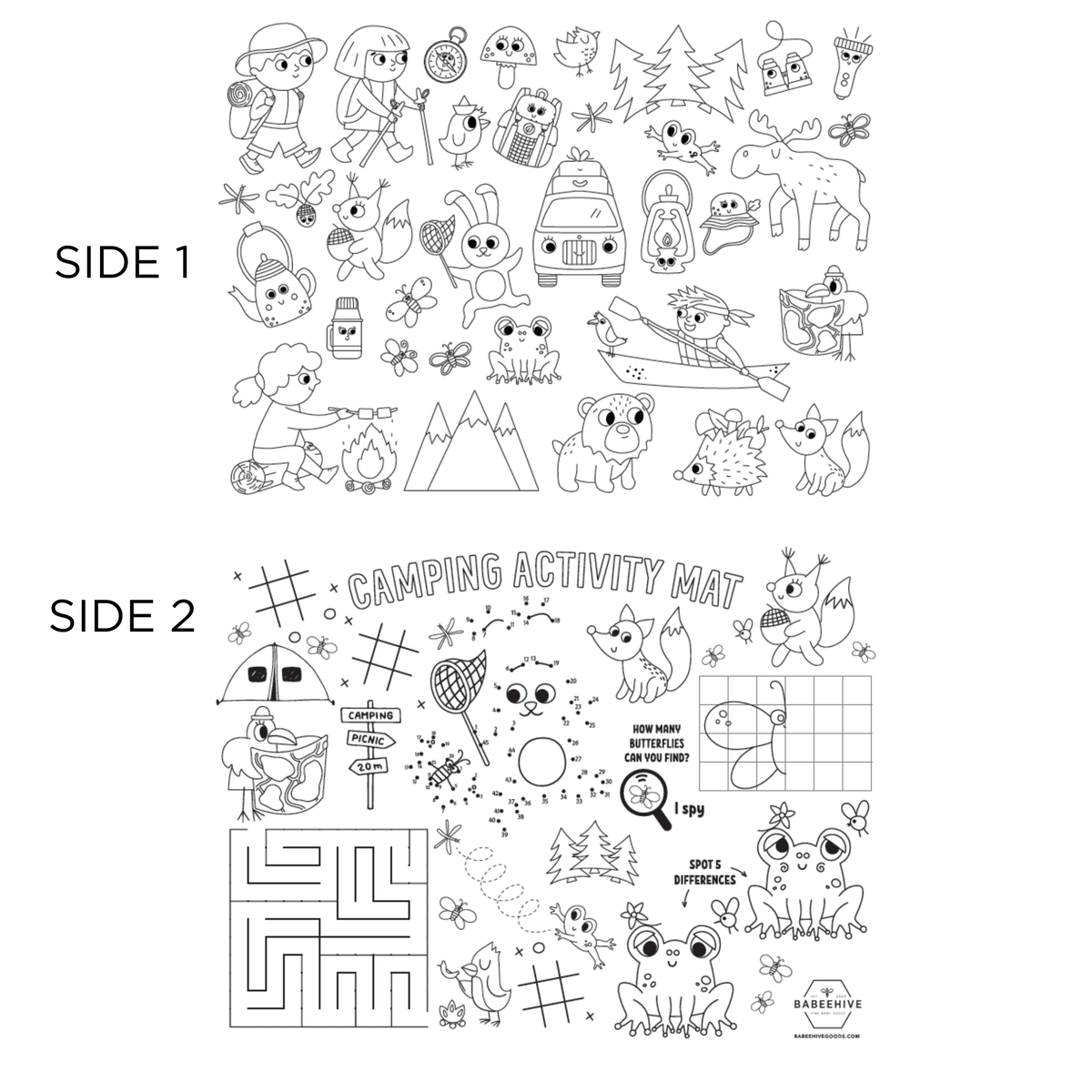 Silicone Reusable Coloring Placemat with Markers - Baby Dill