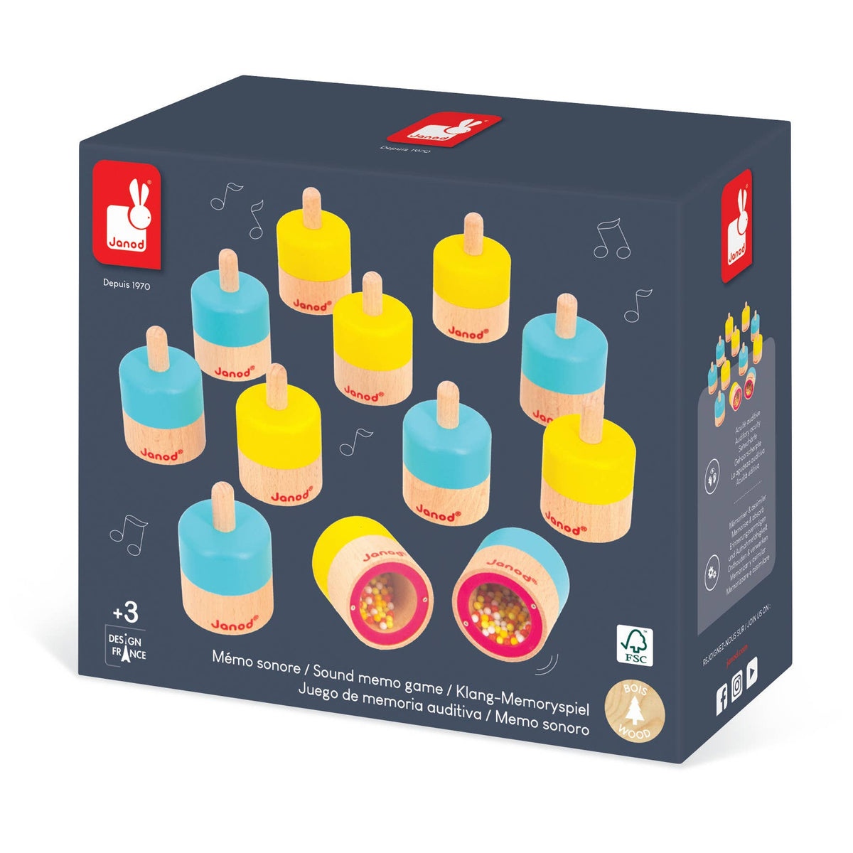 Wood Sensory Sound Memory Game