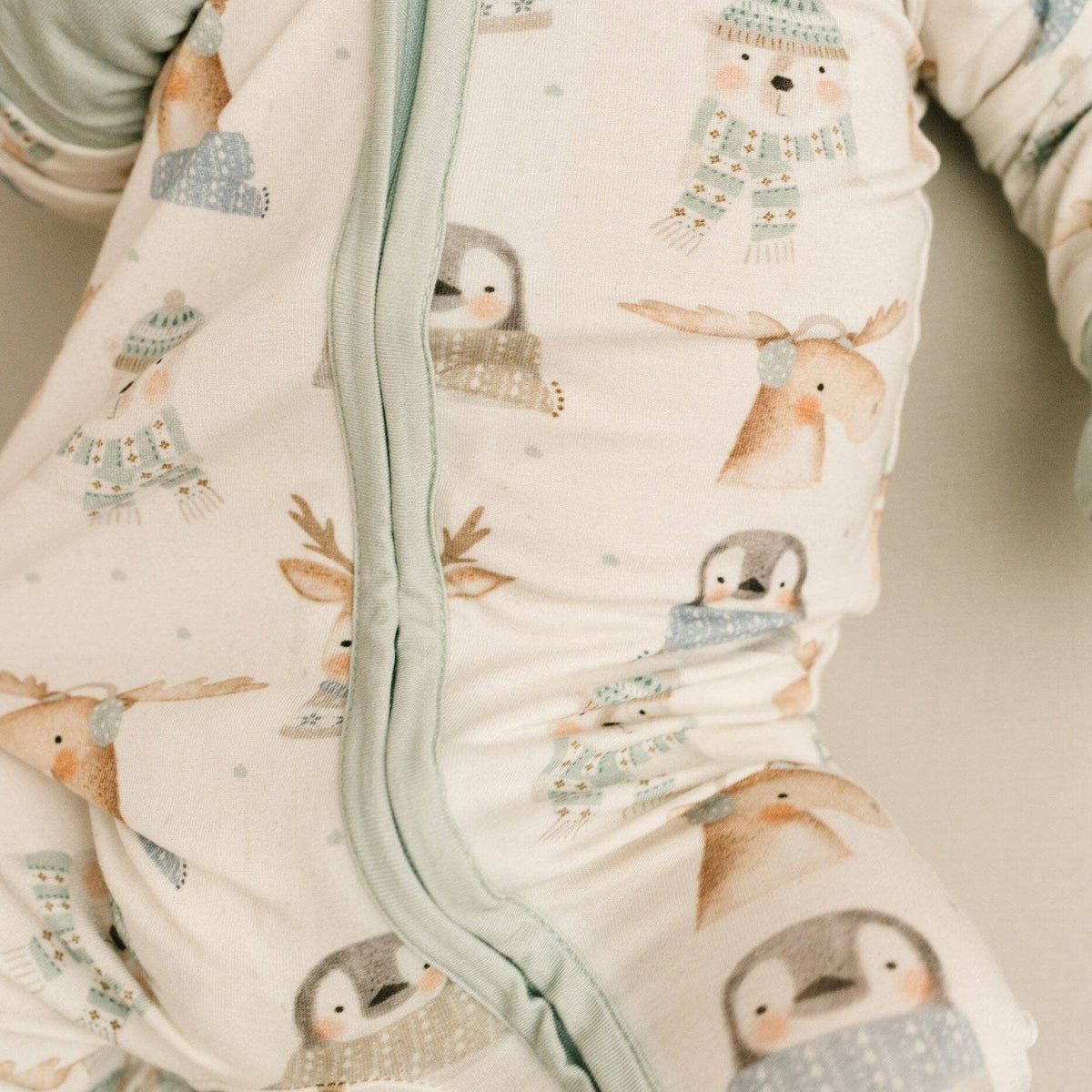 Frosty Friends Double Zip Bamboo Sleeper
