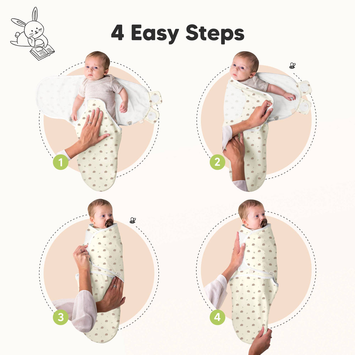 3pk Soothe Baby Swaddles 0-3 Months Sleep Sack for Newborns