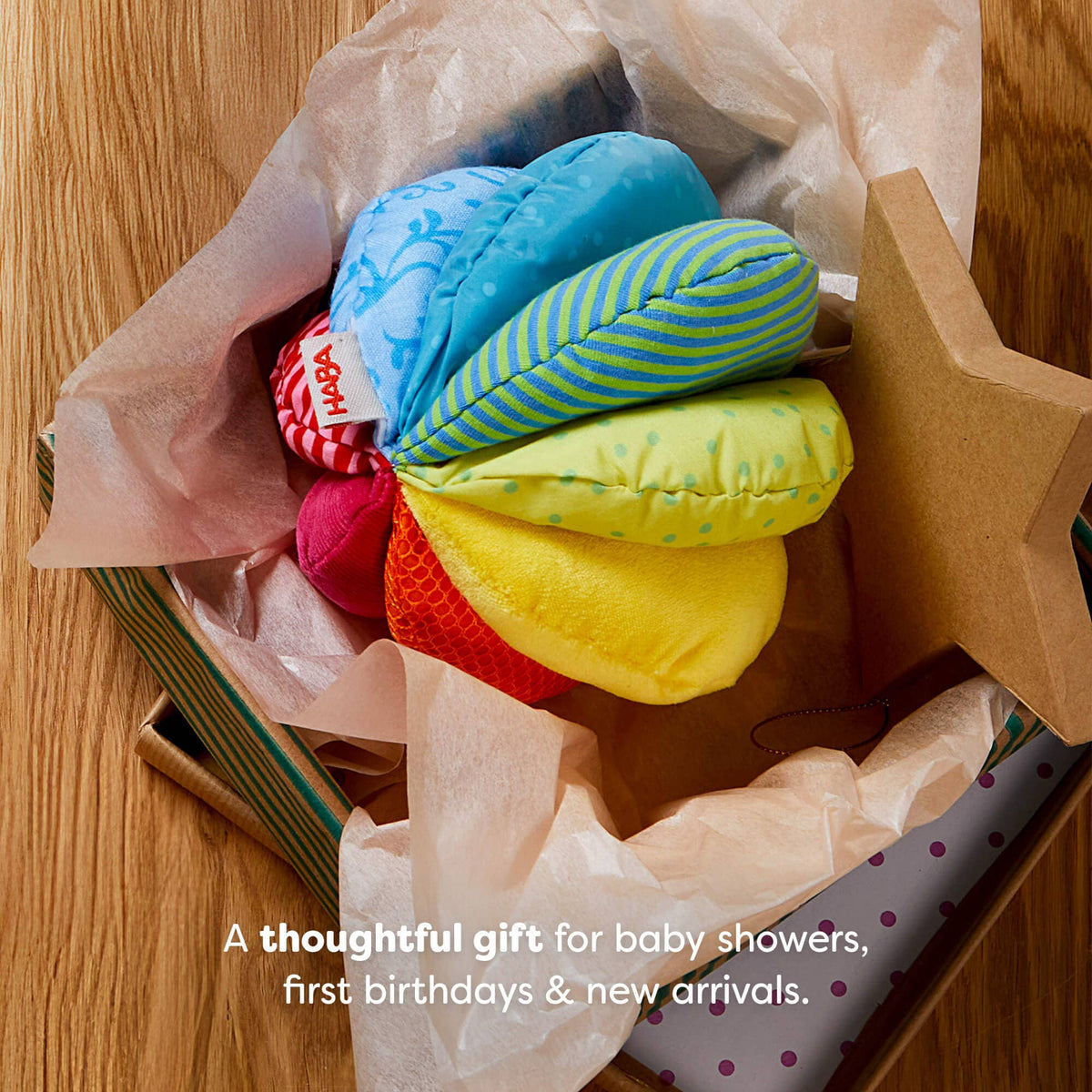 Rainbow Fabric Baby Ball - Baby Dill