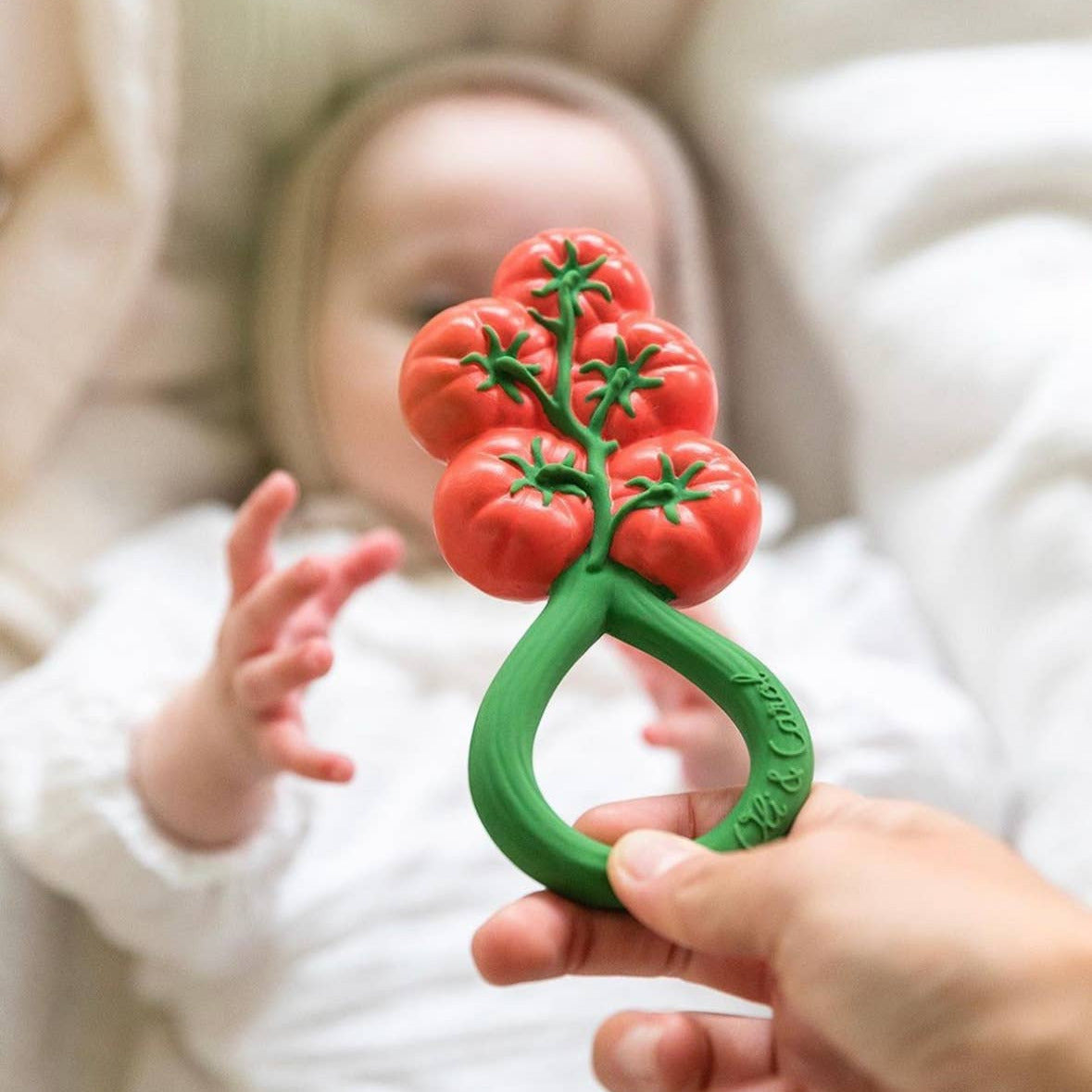 Oli & Carol - Tomato Rattle Toy - Baby Dill