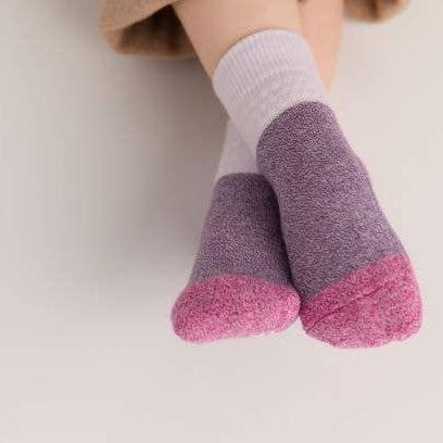 Chelsea - Non-Slip Baby Socks Purple, Blue Cotton - Baby Dill