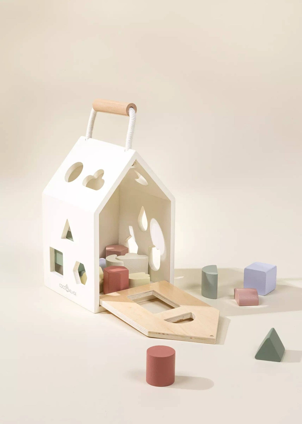 Coco Village - Wooden Shapes Sorting House - Baby Dill