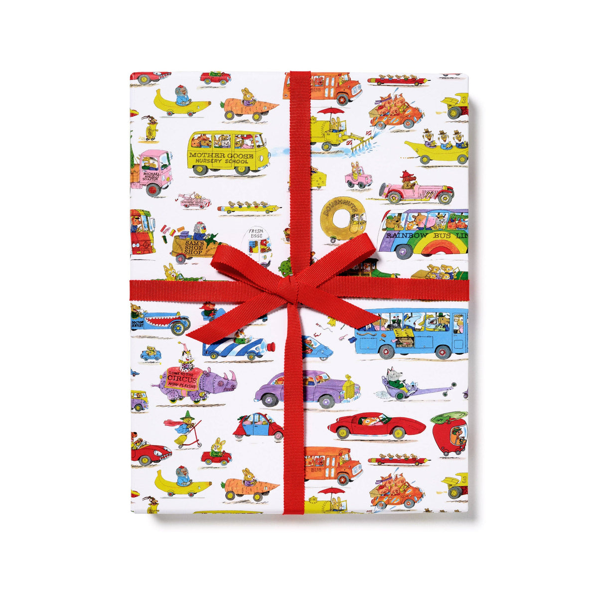 Richard Scarry Busytown Cars Wrapping Paper