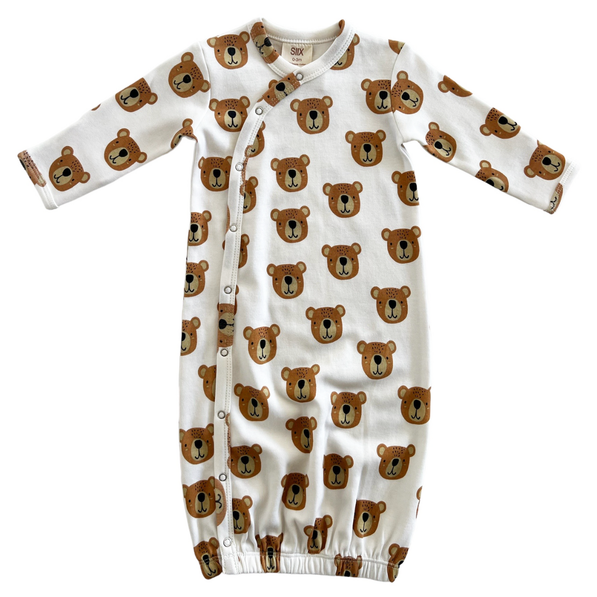 Baby Bear Organic Gown - Baby Dill