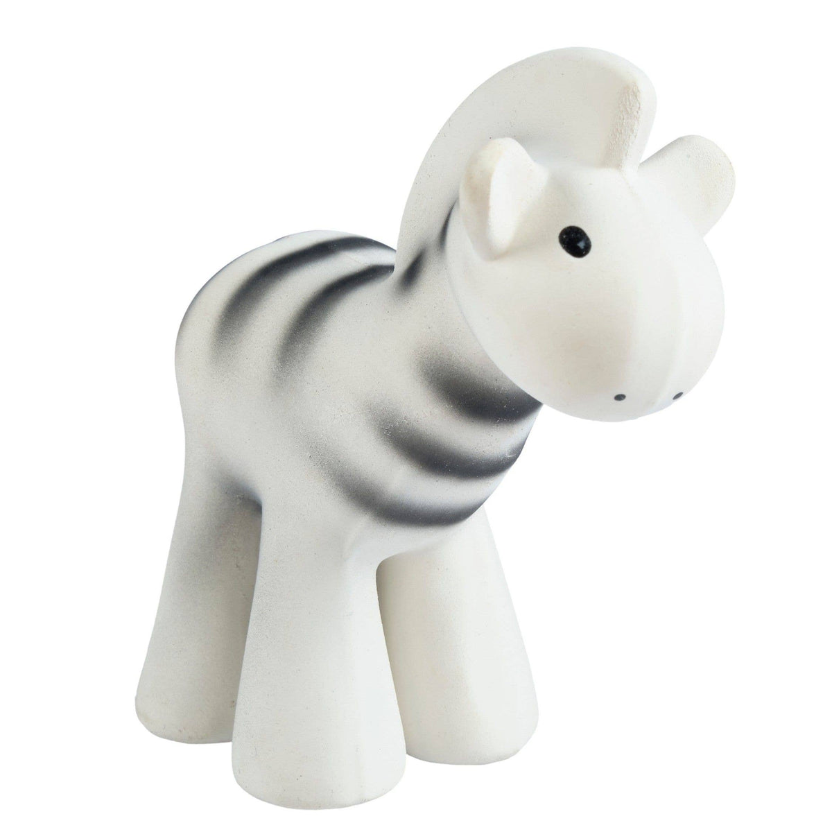 Zebra Natural Organic Rubber Teether, Rattle &amp; Bath Toy