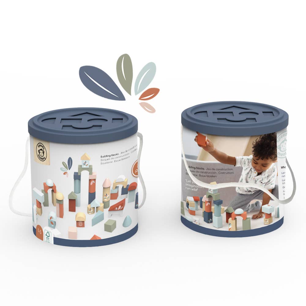 Wood Building Blocks (50 pieces) - Baby Dill