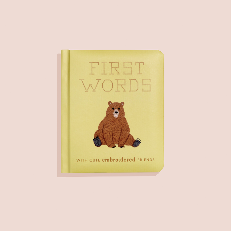 First Words Cute Embroidered Friends Board Book - Baby Dill