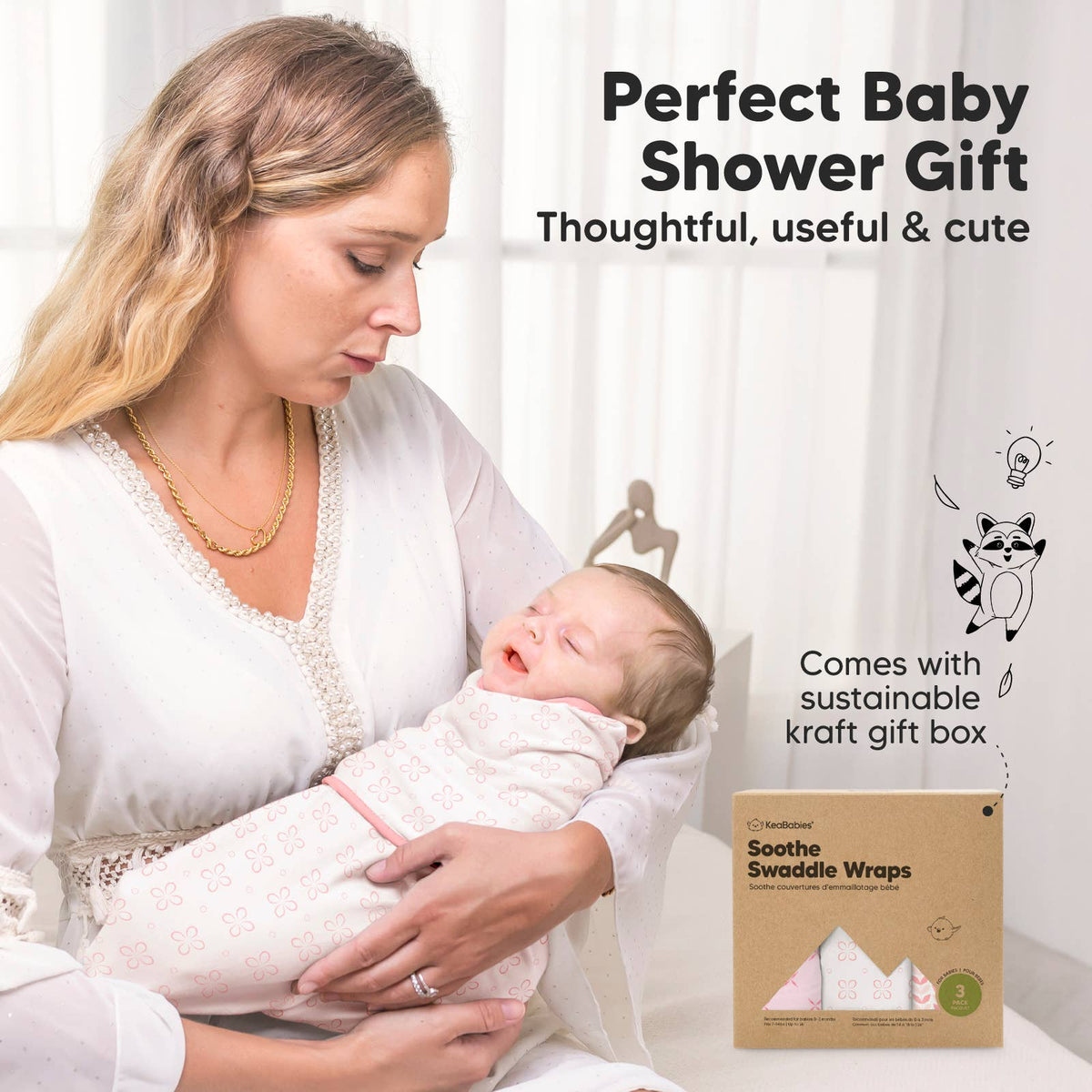 3pk Soothe Baby Swaddles 0-3 Months  Sleep Sack for Newborns