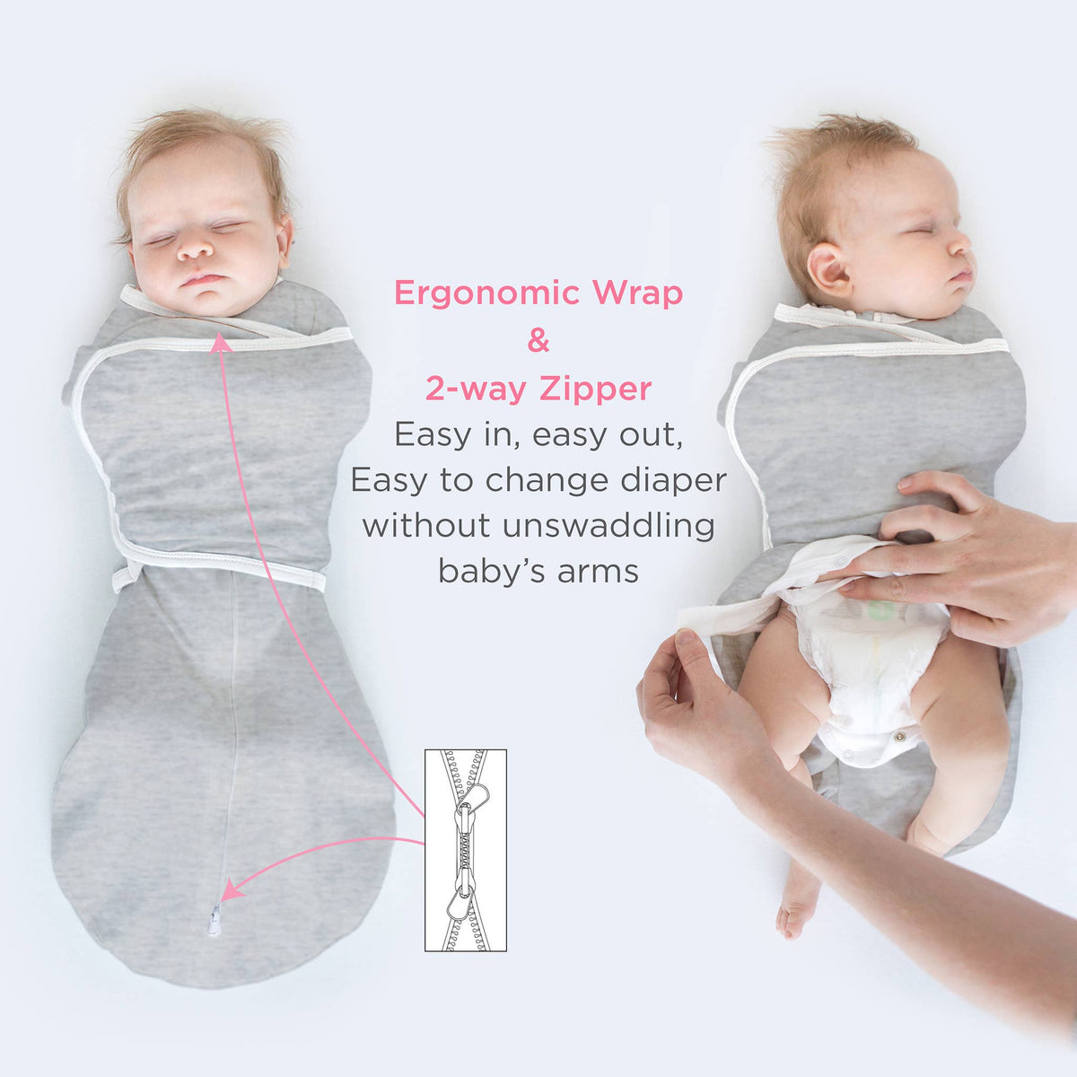 SwaddleDesigns - Organic Omni Swaddle Sack, Soft Blue