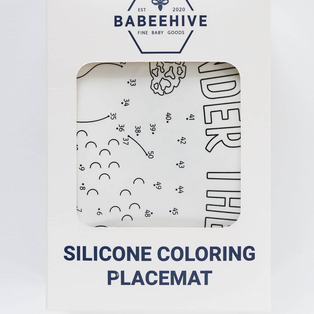 Silicone Reusable Coloring Placemat with Markers - Baby Dill