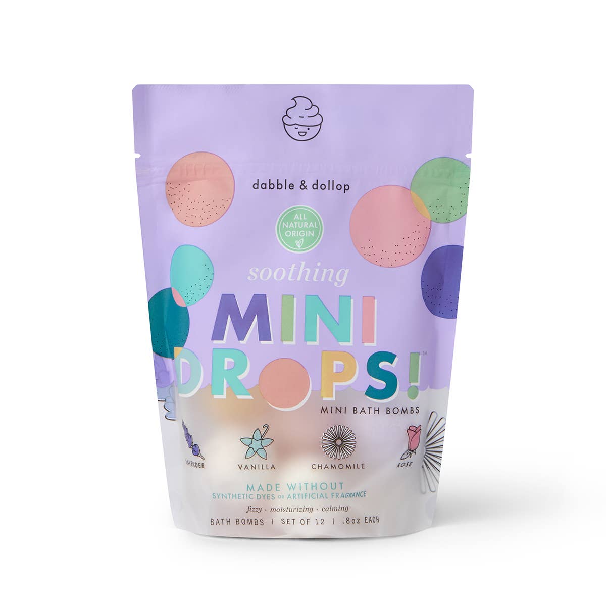 Dabble & Dollop® - Mini Drops® Bath Bombs - Soothing - Baby Dill