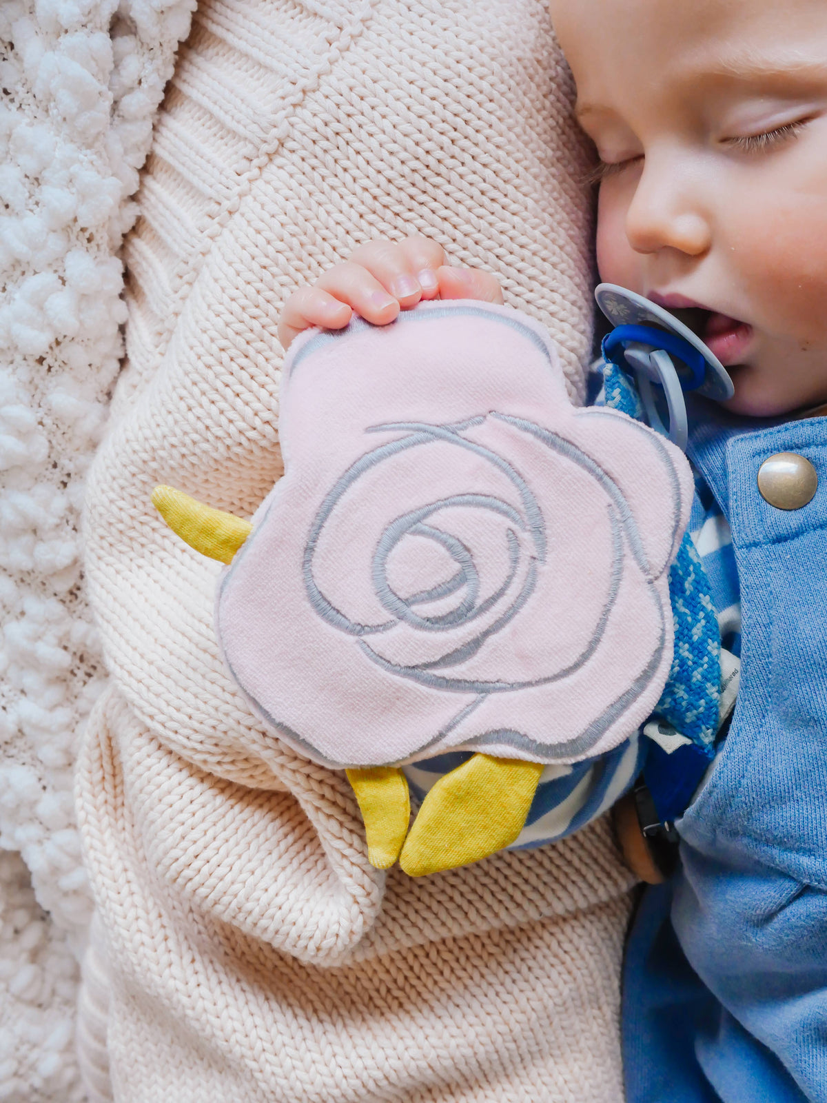 Scrunchies Flower Rose with Crinkle - Baby Dill