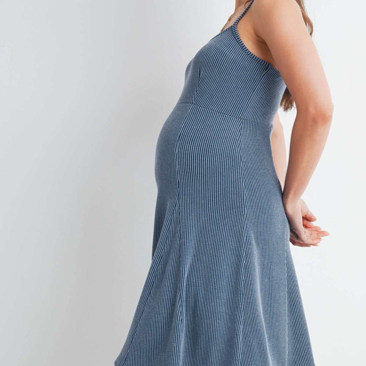Maternity Ribbed Skater Dress