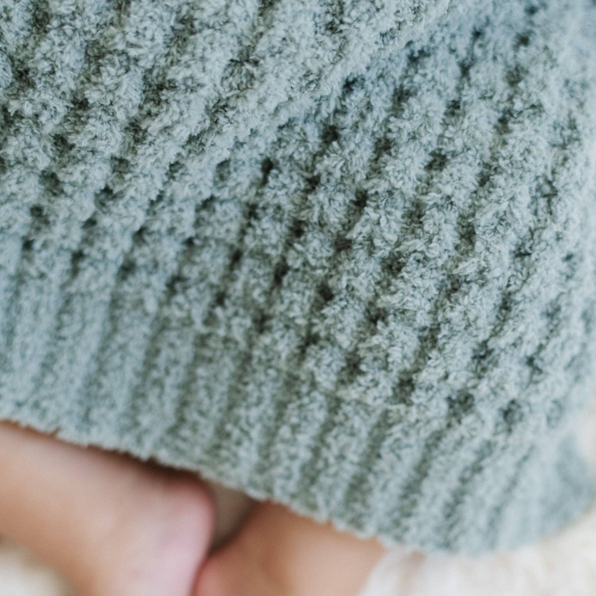 Saranoni - WAFFLE KNIT MINI BLANKETS - Baby Dill