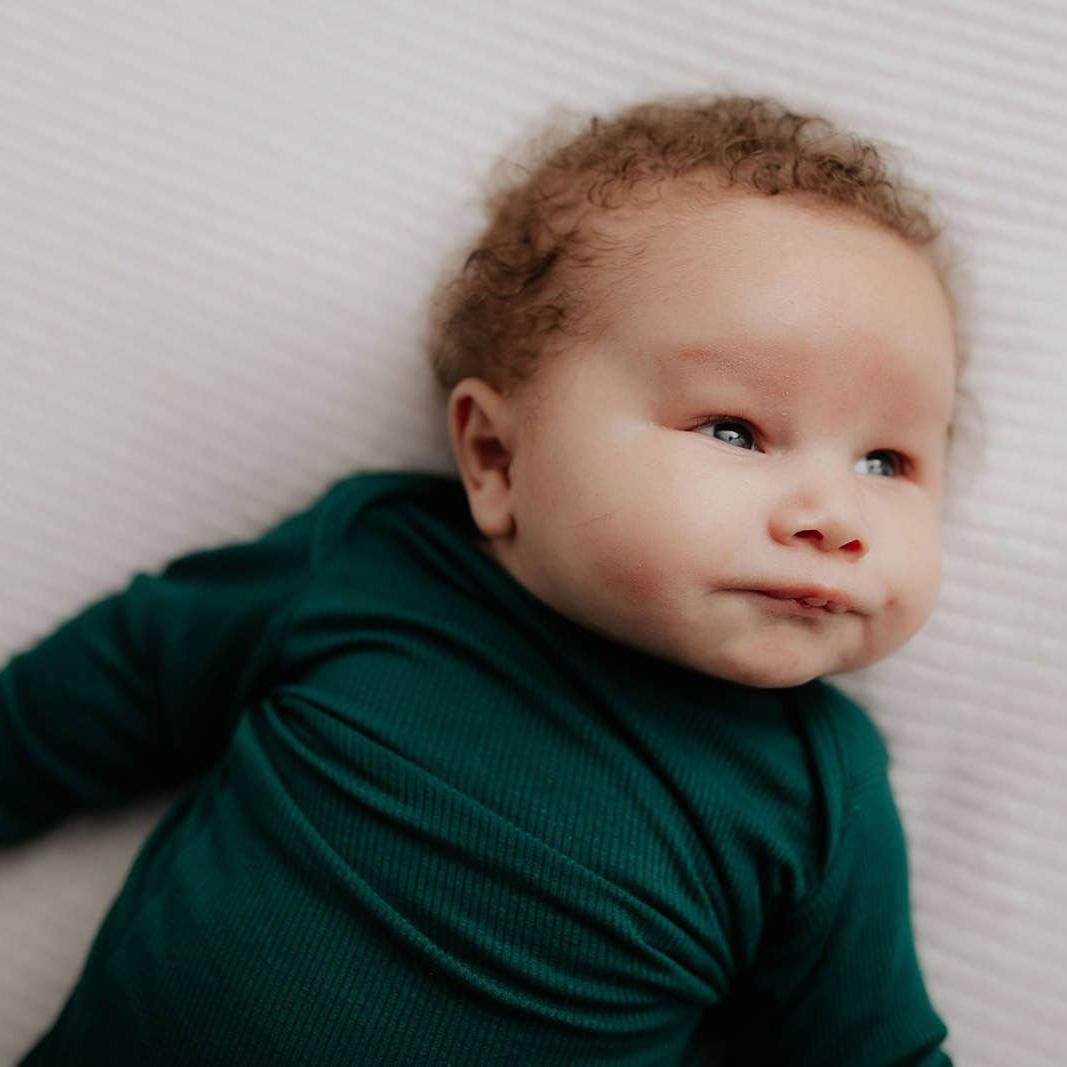 Ribbed Knotted Newborn Baby Gown Sleepwear