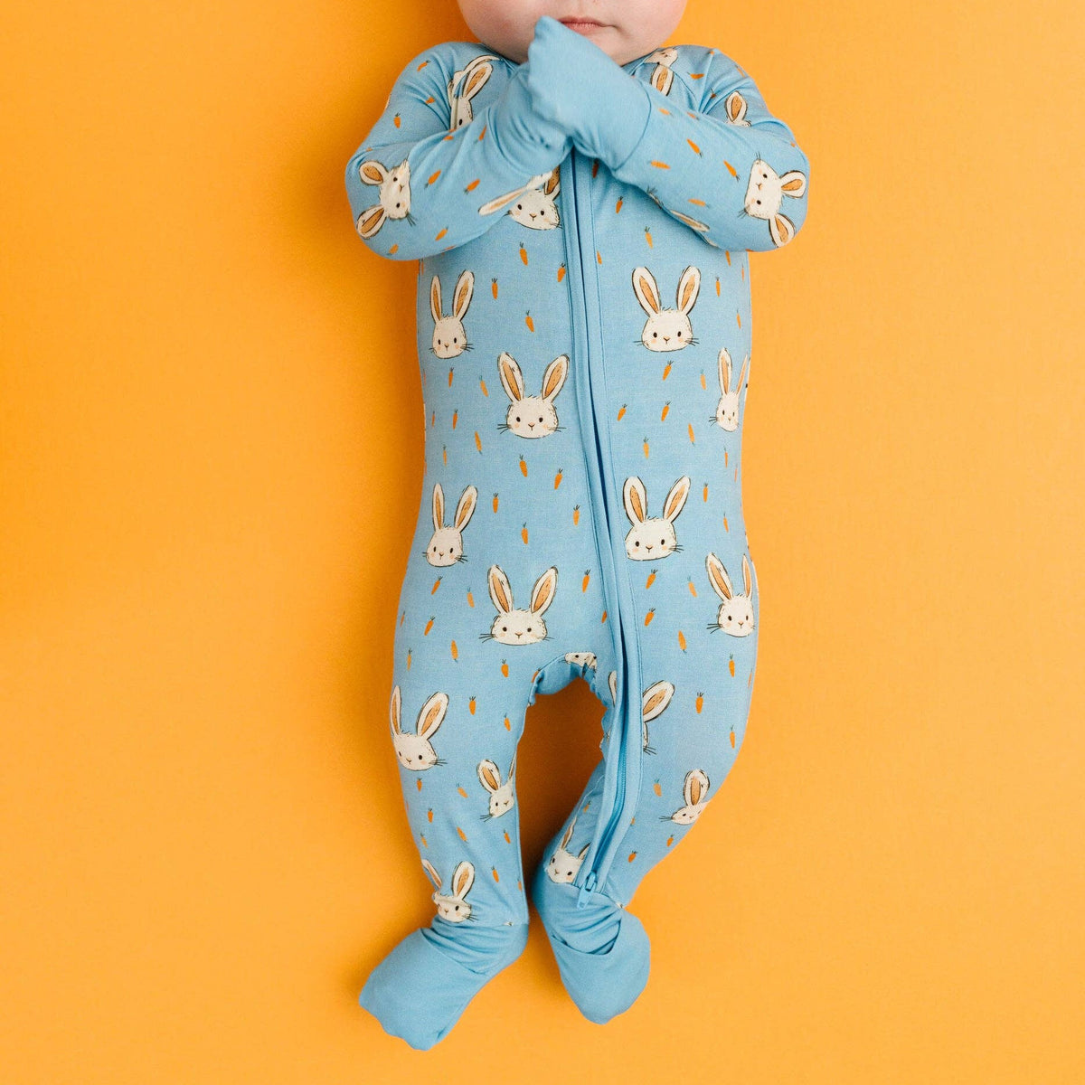 Little One Shop - Garden Bunny Bamboo Sleeper - Baby Dill