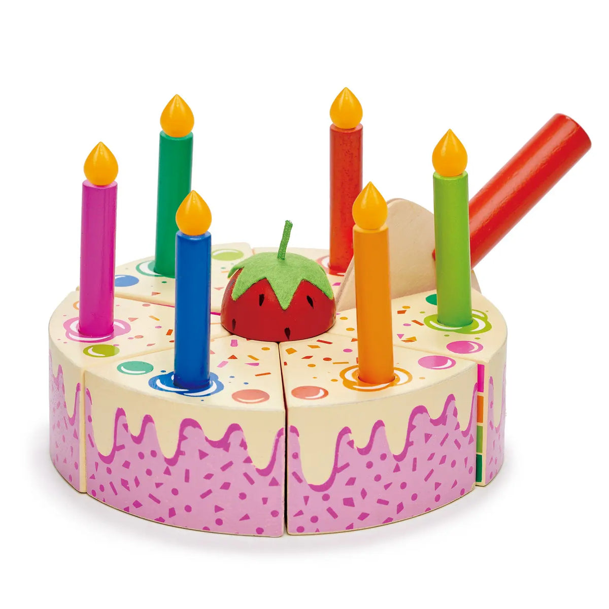 Wooden Rainbow Birthday Cake - Baby Dill